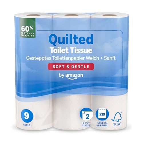 by Amazon Carta Igienica, 2 Veli Trapuntata, Morbida e Delicata, 36 Rotoli (4 Confezioni da 9), 210 Fogli per Rotolo, Certificata FSC - Dettaglio recensione 4