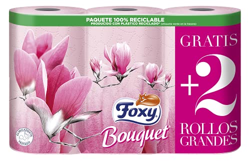 FOXY Bouquet - Carta igienica 3 veli, Confezione da 6 rotoli - Design e materiali