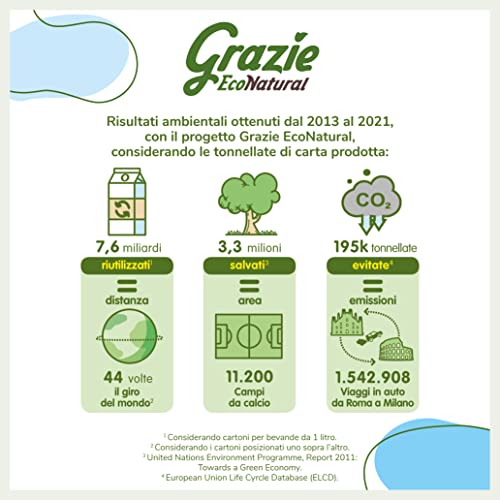Grazie Natural, Carta Igienica EcoNatural, 56 Rotoli, Carta Igienica Riciclata Fiberpack 100% Ecologica, Rispetta l'Ambiente, Certificata Ecolabel e FSC Recycled, Made in Italy - Dettaglio recensione 4