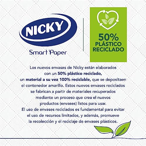 Nicky Selezione carta igienica, confezione da 96 rotoli, 150 fogli a 3 strati, con aroma di talco, carta extra morbida dermatologicamente testata, imballaggio riciclabile, cellulosa pura al 100%, - Funzionalità e accessori