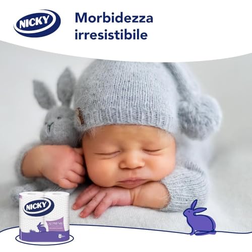 Nicky Supreme - 28 Rotoli di Carta Igienica, 200 Soffici Fogli a 3 Veli, Strappo dalla Dimensione più Ampia, Effetto Soffice al Tatto, Carta 100% Certificata FSC - Funzionalità e accessori