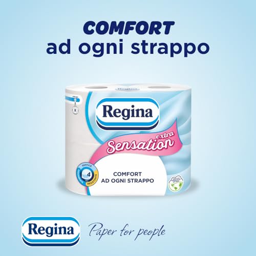 Regina Sensation Extra - 56 Rotoli di Carta Igienica, 170 Soffici Fogli a 4 Veli, Comfort ad Ogni Strappo, Confezione con il 60% di Plastica Riciclata, Carta 100% Certificata FSC - Dettaglio recensione 4