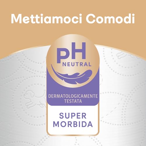 Scottex Carta Igienica Pura e Delicata, Morbida e Assorbente, 5 Veli, PH Neutro, Dermatologicamente Testata, 20 Pz - Funzionalità e accessori