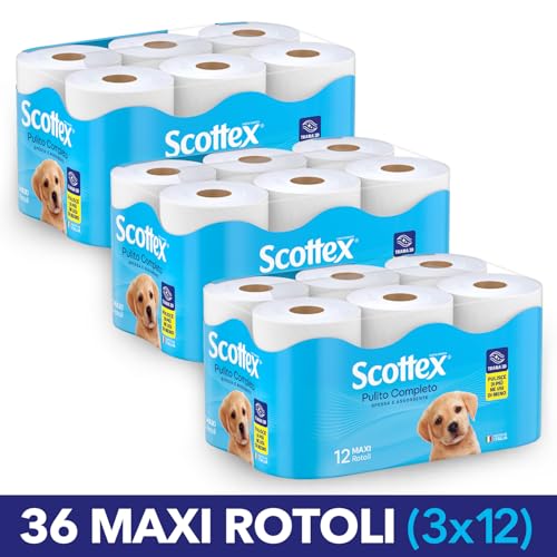 Scottex Pulito Completo Carta Igienica, Morbida e Resistente, Con fibre di Cotone, Fatto in Italia, 36 Rotoli Maxi - Prova pratica