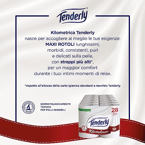 Tenderly Save the Children, 28 Maxi Rotoli di Carta Igienica, 2 Veli, 450* Strappi, Morbida e Adatta alle pelli Sensibili, Made in Italy, Dermatologicamente Testato - Funzionalità e accessori