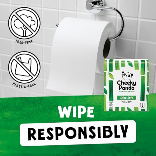 The Cheeky Panda – Carta Igienica in Bamboo | Confezione da 9 Rotoli | 3 Veli, No Plastica, Ecologica, Super Morbida, Resistente e Sostenibile - Funzionalità e accessori