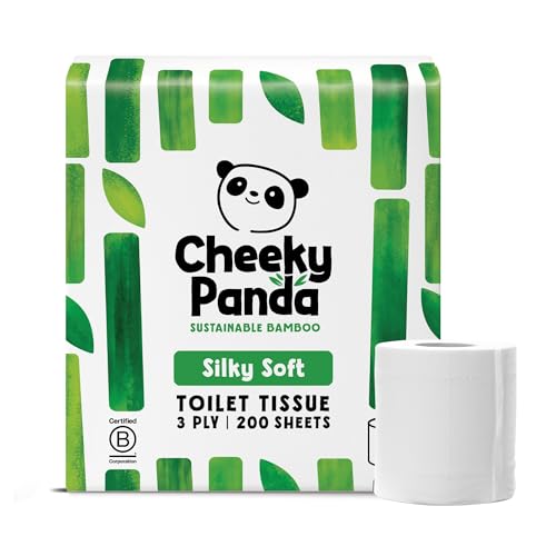 The Cheeky Panda – Carta Igienica in Bamboo | Confezione da 9 Rotoli | 3 Veli, No Plastica, Ecologica, Super Morbida, Resistente e Sostenibile - Design e materiali