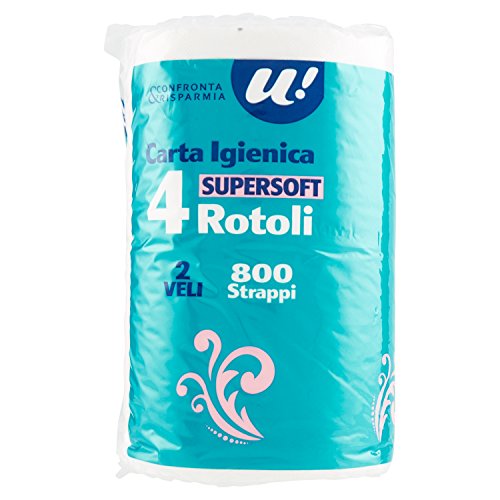 U! Confronta e Risparmia Carta Igienica Super Soft 2 Veli 800 Strappi, 4 Rotoli - Dettaglio recensione 4